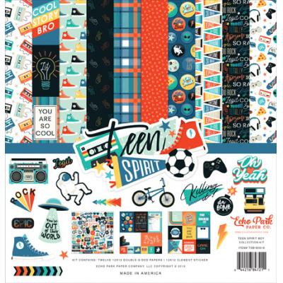 Echo Park Teen Spirit Boy Designpapier - Collection Kit